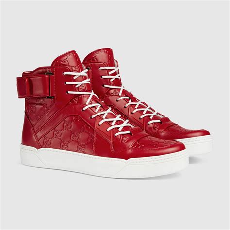 gucci white sneakers for men|gucci high top sneakers men's.